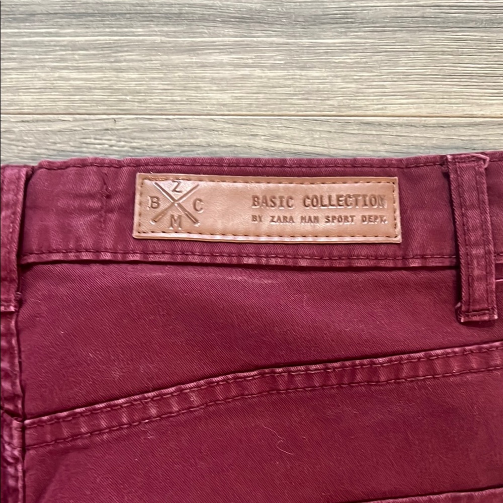 Zara Red Ankle Cropped Jeans - Picture 3 of 6